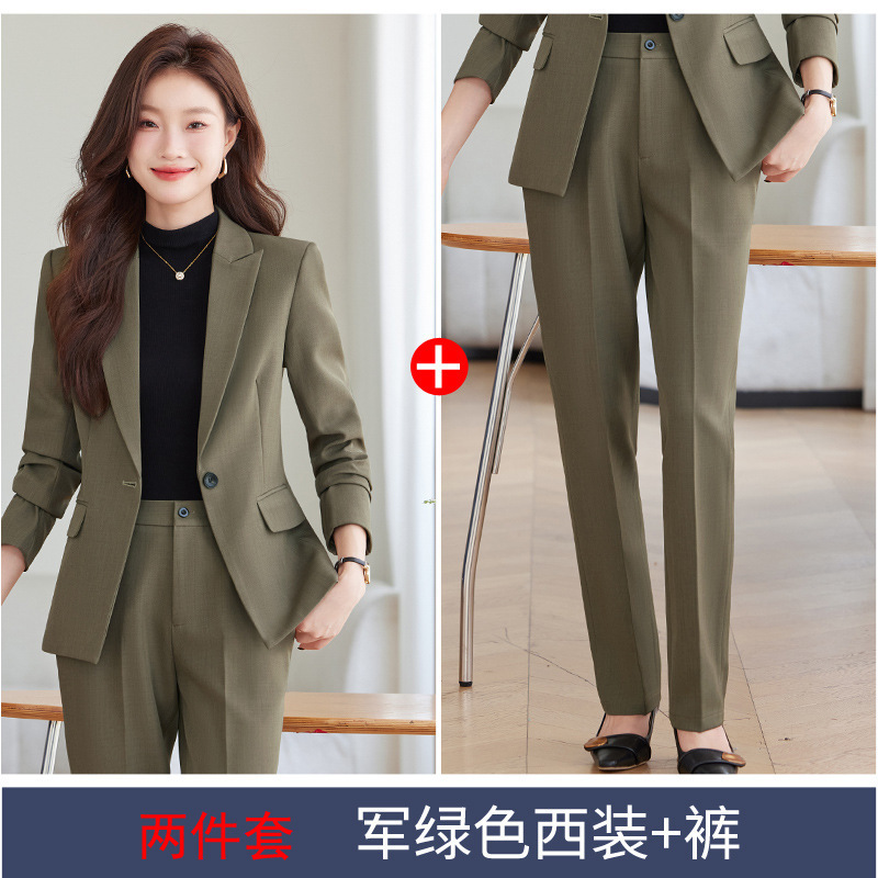 KL8631 Military Green Suit Set [Suit Pants]