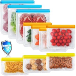 Dishwasher Safe Reusable Food Storage Bags, Leakproof Freezer Bags, BPA Free Food Pouches for Lunch, Marinating - Product Image 1