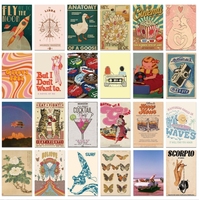 Affiche vintage cartes murales décoration fond cartes impression cartes postales murales cartes de voeux Service d'impression pour chambre esthétique
