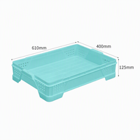 Boîte à pain ventilée en PP, empilable, durable, recyclable, de qualité alimentaire, pour exposition, épicerie, supermarché, couleur personnalisée, Hang Neng
