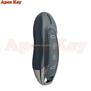 Carcasa de Repuesto para Llave de Coche Por-sche de Alta Calidad con Adhesivo, Material ABS, Color Negro, 4 Botones - Product Image 4