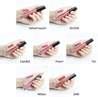 Gloss à lèvres liquide nude personnalisé avec logo, imperméable, invisible, longue tenue, brillant, végan, 7 couleurs, fini mat, marque privée