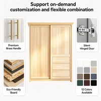 Armoire Moderne en Bois pour Chambre à Coucher, Penderie Autoportante, Organiseur de Rangement pour Maison, Villa, Hôtel - Vente en Gros