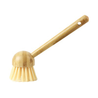 Brosse à vaisselle en bambou à poils naturels écologiques en sisal pour le nettoyage de la cuisine avec poignée Brosse à vaisselle en sisal de bambou