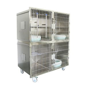 Jaulas para perros de sala de mascotas de clínica de animales de acero inoxidable 304 Jaula de hospital de acero inoxidable Jaula veterinaria para mascotas - Product Image 5