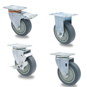 Hochleistungs-Drehscheiben-Laufräder 4 Zoll grau tpr mittelschweres Lenkrad - Product Image 1