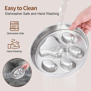 Portable Eco-Friendly Stylish Stainless Steel Dog Bowl Slow <b>Feeder</b> for Indoor/Outdoor Use Food & Water - Product Image 6
