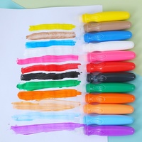 Nouveaux stylos acryliques à presser 12 couleurs, capacité 25 ml, modèle 70804-12, vente en gros pour kit de peinture DIY pour enfants et étudiants
