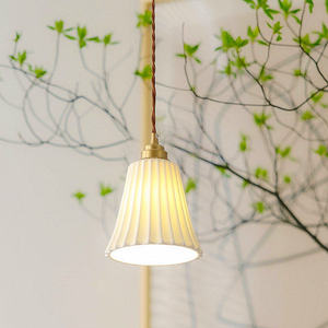 Vintage Ceramic Pendant Lamp <b>Led</b> <b>Light</b> Source Round Single Head Home Lighting Fixture - Product Image 2