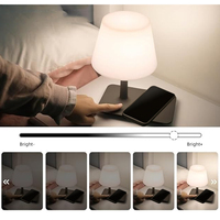 Lampe de table minimaliste rechargeable avec fonction de charge sans fil, barre lumineuse LED rechargeable, étanche IP44