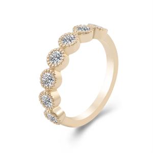 Anillo de Diamante Cultivado en Laboratorio de Oro Amarillo de 10K, Regalo de Aniversario de Bodas, Joyería Fina, Anillo Personalizado de Media Luna Redonda para Uso Diario - Product Image 6