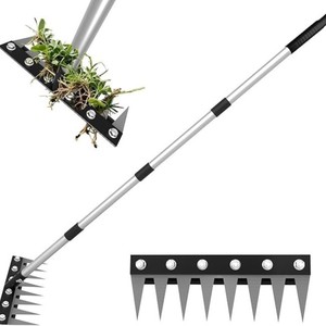 Outil de désherbage multifonctionnel transfrontalier pour le dropshipping, houe de jardin agricole détachable en acier au manganèse à 8 dents - Product Image 3