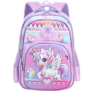 Nuovo Zaino Trolley Scolastico Unicorno <span class=keywords><strong>di</strong></span> Grande Capacità in Nylon per Bambini, Set Tre Pezzi con Cartone Animato Carino, Unisex - Product Image 5