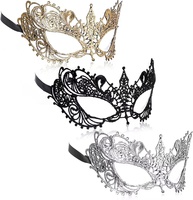 Masques en dentelle pour femmes adultes, masque de mascarade mystérieux et amusant, noir, 100% polyester, coiffe formelle, logo personnalisé, fête du Mardi Gras