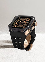 Modification de luxe en Fiber de carbone boîtier en titane Flourorubber bracelet de montre pour Apple Watch Ultra 2 49MM Kit de boîtier de Modification bracelet