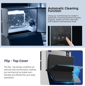 Naixer Bac de rangement en <span class=keywords><strong>acier</strong></span> inoxydable 30LBS Machine à glaçons Petite échelle commerciale 30 kg 50 kilos Machine à glace - Product Image 5