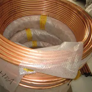 เครื่องทำความเย็นท่อทองแดงขดลวดท่อทองแดง3/8 1/4เครื่องปรับอากาศและตู้เย็นท่อทองแดง