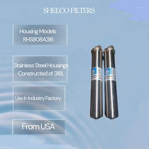 Carcasa de Filtro de Bomba de Filtración de Líquidos Industrial SHELCO de Acero Inoxidable 316L Duradero, Modelo RHS808A, Fabricado en EE. UU., Vida Útil de 5 a 10 Años - Product Image 1
