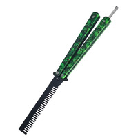 Couteau d'entraînement Butterfly Comb pour débutants, outil de maniement des doigts, modèle Ghost-head, non-coupant, en acier inoxydable, portable