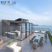 Véranda en verre en alliage d'aluminium de qualité supérieure, design préfabriqué quatre saisons pour jardin, patio, cour arrière, espace de vie extérieur et détente