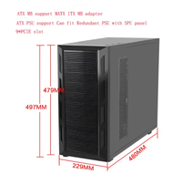 Prix d'usine en alliage d'aluminium mi-tour ordinateur de bureau boîtier ATX boîtier PC de jeu avec ventilateur en stock