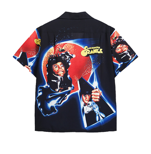 T-shirts pour hommes avec impression d'affiche rétro A Clockwork <span class=keywords><strong>Orange</strong></span>, style hawaïen, de haute qualité, décontractés, avec motifs graphiques - Product Image 4