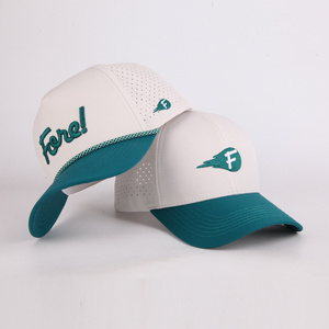 Cappello da Golf Sportivo in Poliestere Impermeabile a 5 Pannelli con Logo Ricamato 3D Personalizzato, Cappellino da Baseball Perforato con Taglio Laser - Product Image 3