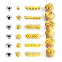Ensemble de douilles décoratives en acier inoxydable écologiques argentées pour la décoration de gâteaux, outils de pâtisserie pour cupcakes, douilles à pâtisserie pour gâteaux