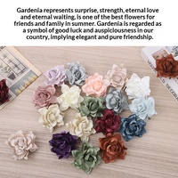 Fleurs artificielles en mousse, fleurs de gardénia avec tige pour bouquets de mariage DIY, décoration de fête et de maison