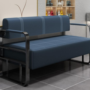 Canapé d'Attente de Haute Qualité Doré pour <span class=keywords><strong>Salon</strong></span> de Coiffure, Design Moderne en Cuir Synthétique - Product Image 6