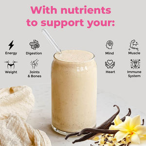 バニラクリームプロテインスムージーグラスフェッドホエイプロテインパウダーバニラスムージーオーガニックココナッツミルクプロテインシェイクコラーゲン付き - Product Image 6