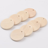 PAFU DIY Fournitures de loisirs créatifs, disques en bois vierges non finis, ensemble de porte-clés avec boîte de rangement