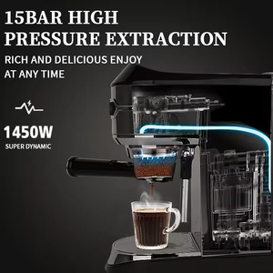 Machine à café expresso 15 bars avec pompe, pour cappuccino, avec mousseur à lait - Product Image 4