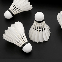 Volant de badminton professionnel léger, hautement élastique, durable, hybride, en plumes de canard de classe A, pour l'entraînement, avec tête en liège sandwich