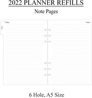 Recharge de planificateur hebdomadaire et mensuel 2026 (janvier à décembre) pour classeur A5 à anneaux, inserts en papier à feuilles mobiles perforés 6 trous