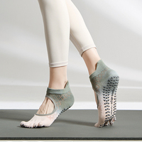 Printemps été femmes Fitness Pilates chaussettes anti-dérapant absorbant la sueur dégradé cheville chaussette mode cinq orteils Pilates Yoga chaussettes