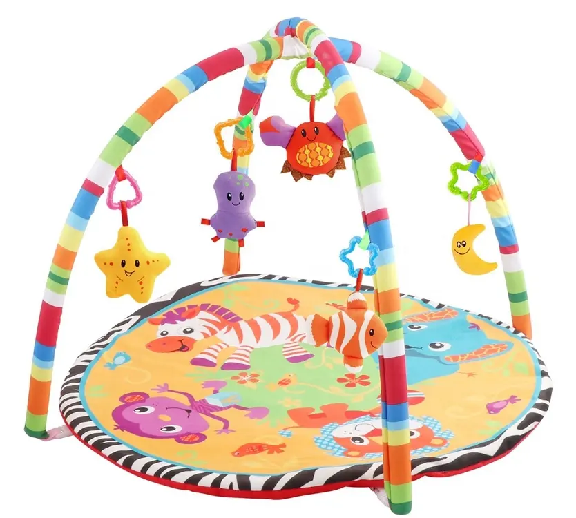 In linea vendita calda attività per bambini palestra Baby Gym tappetino da gioco palestra con 5 ganci e cuscino musicale