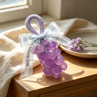 Savon parfumé transparent en forme de grappe de raisin, macaron, couleurs vives, boîte cadeau pour invités de mariage, vente en gros disponible