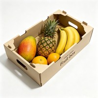 Boîte d'emballage en carton robuste et recyclable pour fruits et légumes, personnalisable, vente en gros, pour cerises et pommes