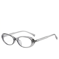 Nouvelle monture de lunettes TR90 style coréen vintage œil de chat, monture intégrale ovale rétro pour femme, avec verres anti-lumière bleue pour myopie