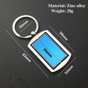 Llavero Metálico Giratorio Rectangular de Fábrica, Material en Blanco para Impresión Láser UV, Venta al por Mayor, Regalos Promocionales Creativos de Aleación de Zinc - Product Image 3