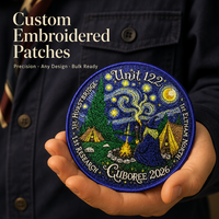 Écusson brodé personnalisé thermocollant ou à coudre, badge tissé pour uniforme de scout, sac à dos, chapeau d'extérieur, veste en jean, groupes jeunesse - Faible MOQ