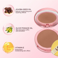 Palette de highlighter individuelle en gros, marque privée, maquillage végétalien, crème compacte scintillante, highlighter visage waterproof, format pressé