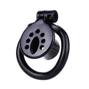 Jaula de Castidad Rosa Invertida FRRK, Jaula para Pene con Anillo Curvo de 4 Tamaños, Anillo de Bloqueo para Pene, Juguetes Sexuales Eróticos para Hombres Gay Sissies - Product Image 5
