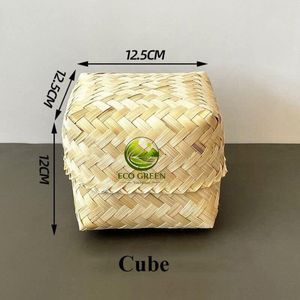 Caja de Bambú Mini para Decoración de Bodas y Regalos, Bambú Natural de Vietnam, Tejido de Bambú Artesanal, Clásico Hecho a Mano - Product Image 5