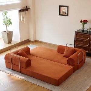 Canapé-lit convertible en tissu compressible avec support dorsal et accoudoirs, design moderne et écologique pour appartement, hôtel, <span class=keywords><strong>villa</strong></span> - Product Image 5