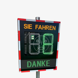 Cường độ cao <span class=keywords><strong>Led</strong></span> nhôm dấu hiệu giao thông năng lượng mặt trời Powered biến tốc độ giới hạn dấu hiệu Radar lăng trụ tầm nhìn cao cho du lịch an toàn - Product Image 2