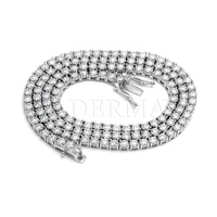 Cadermay – Bracelet et collier de Tennis en Moissanite, prix de gros, 2mm, 3mm, 4mm, S925, tendance, Hip Hop, chaîne glacée