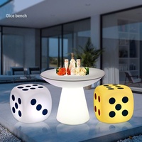 Dés lumineux LED 16 couleurs RVB, qui brillent dans le noir, pour mobilier de bar extérieur étanche pour hôtels/événements