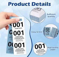 Maßgefertigte, leicht abreißbare Abholkarten mit Perforationslinie, Großpackung Papier-Kleideraufbewahrungsetiketten, Nummern für Abholkarten, Abholkarten mit Perforation
